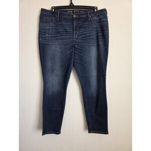 Ava & Viv Skinny Leg Jegging‎ Jeans Womens 18W Blue Power Stretch Denim